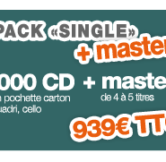 Promos pressage single + mastering