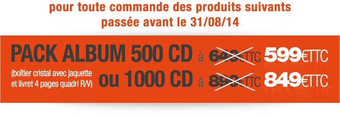 Promo Packs Album 500 ex. et 1000 ex.
